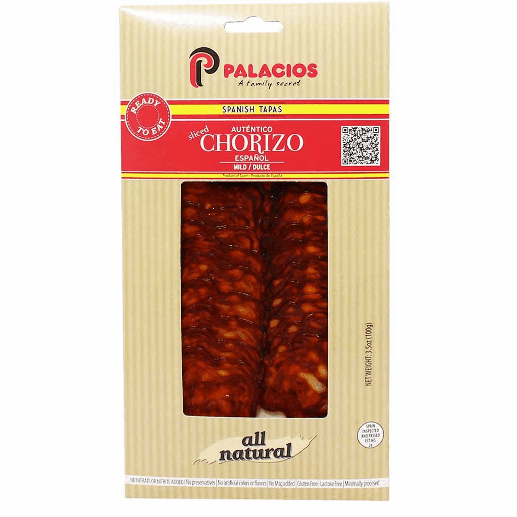 Palacios Pre-Sliced Mild Chorizo, Imported in Spain, 3.5 oz