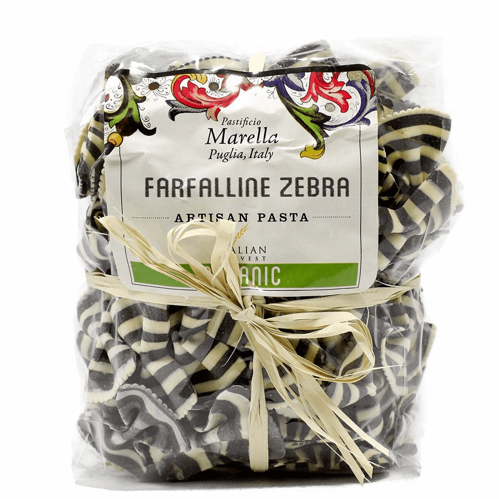 Marella Farfalline Zebra Bowties Organic Pasta from Italy, 8.8 oz | 250g