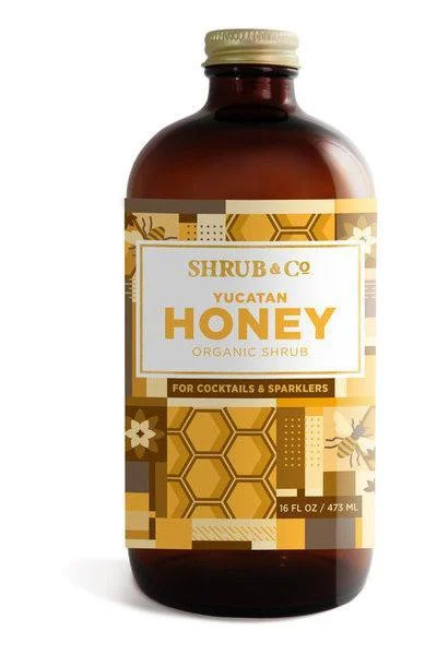 Shrub & Co Yucatan Honey Organic Shrub for Cocktails and Sparklers, 16 oz
