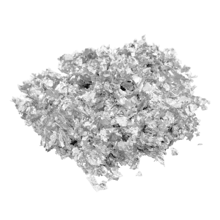 Silver Flakes Edible Silver Flakes for Decoration and Garnish, 100mg