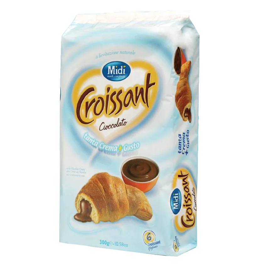 Midi Croissant with Chocolate Cream Filling, 6 Pack, 10.56 oz | 300g