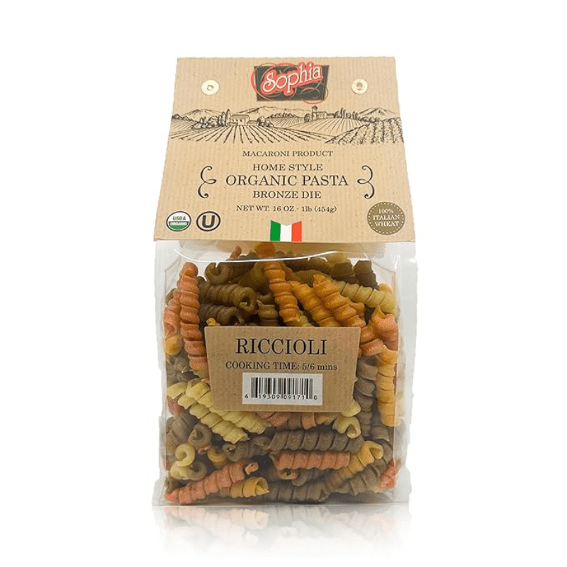 Sophia Organic Four Colored Riccioli Pasta, 16 oz