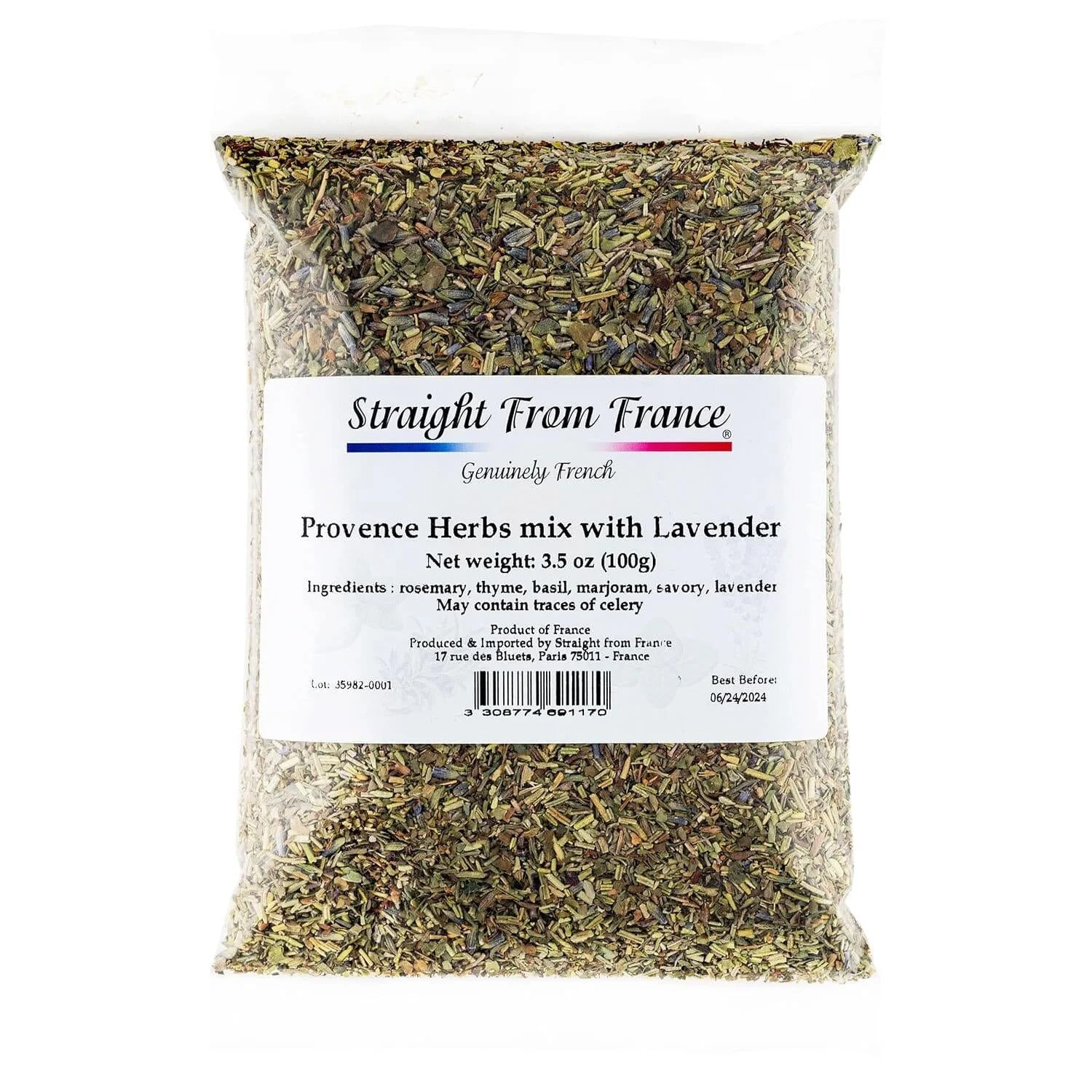 Straight From France Provence Herbs Mix with Lavender, 3.5 oz