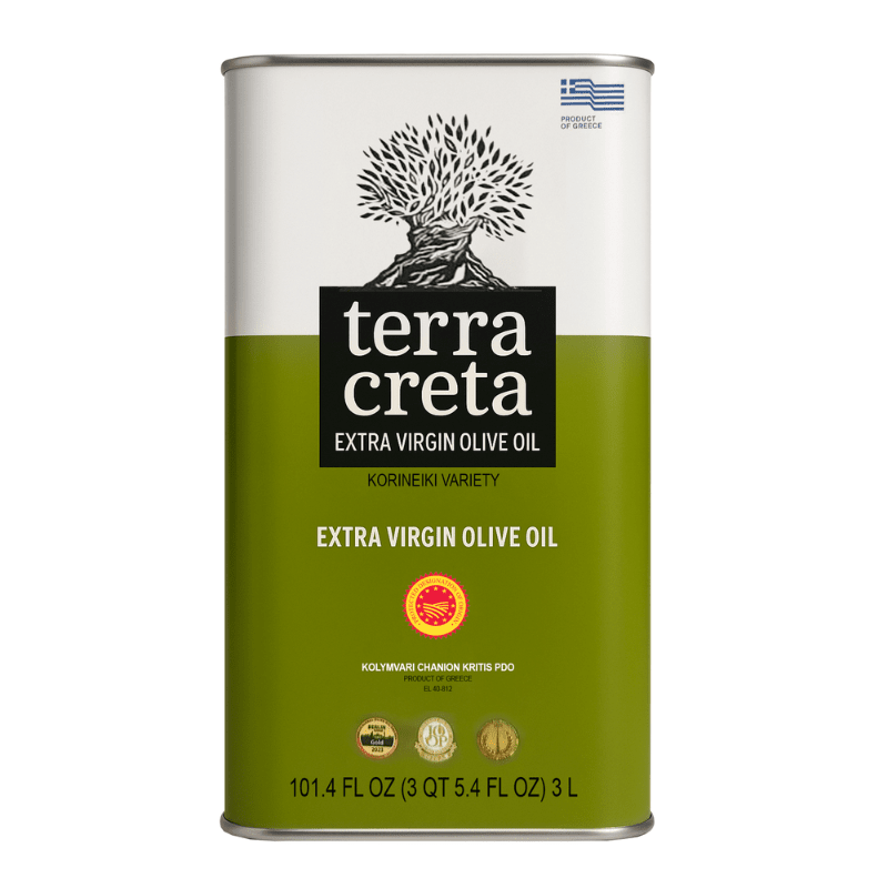 [Best Before: 08/31/2026] Terra Creta Greek Extra Virgin Olive Oil PDO, 3 Liter