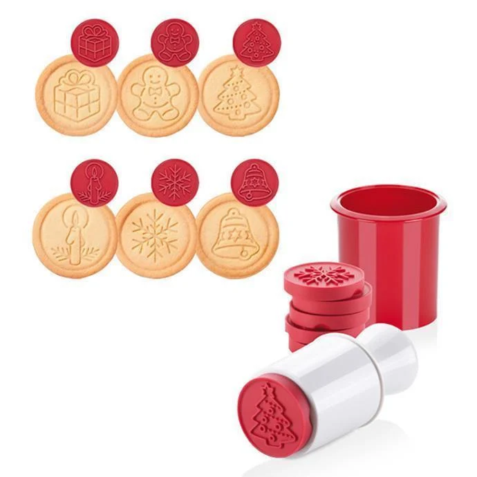 Tescoma Delicia Cookie Cutter and Stamp, 6 Christmas Motifs