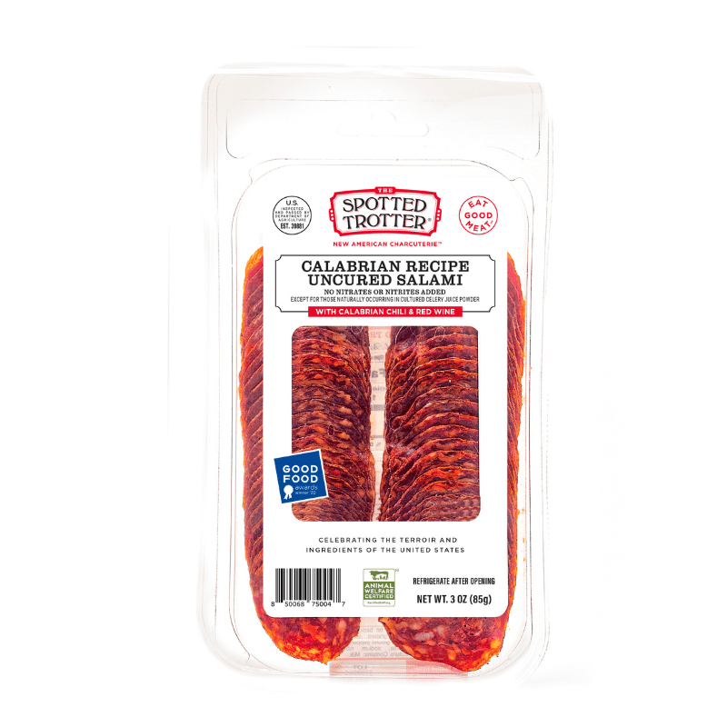 The Spotted Trotter Sliced Calabrian Salami, 3 oz