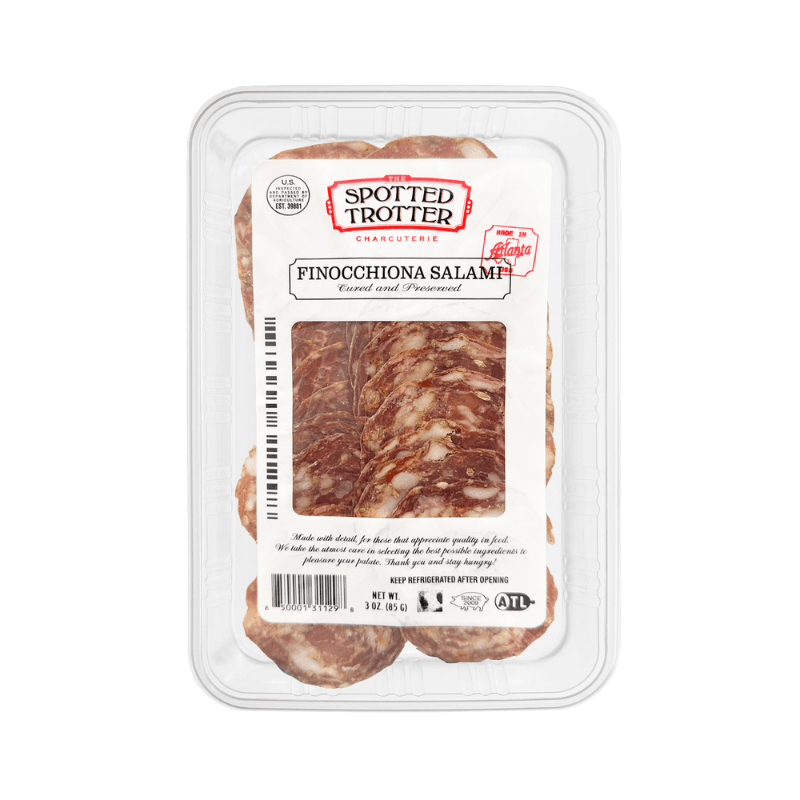 The Spotted Trotter Sliced Finocchiona Salami, 3 oz