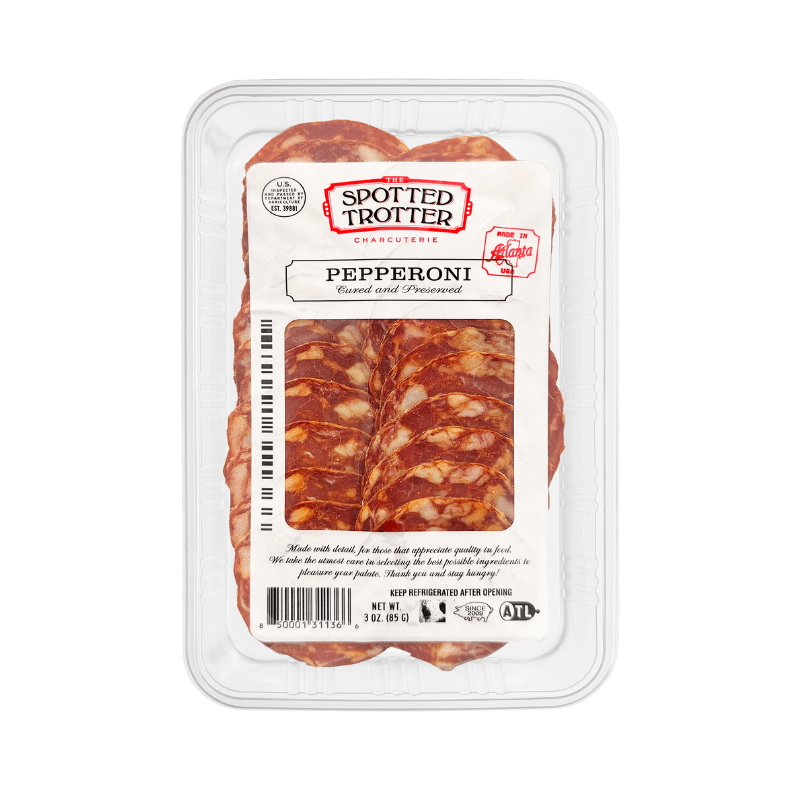 The Spotted Trotter Sliced Cured Pepperoni, 3 oz