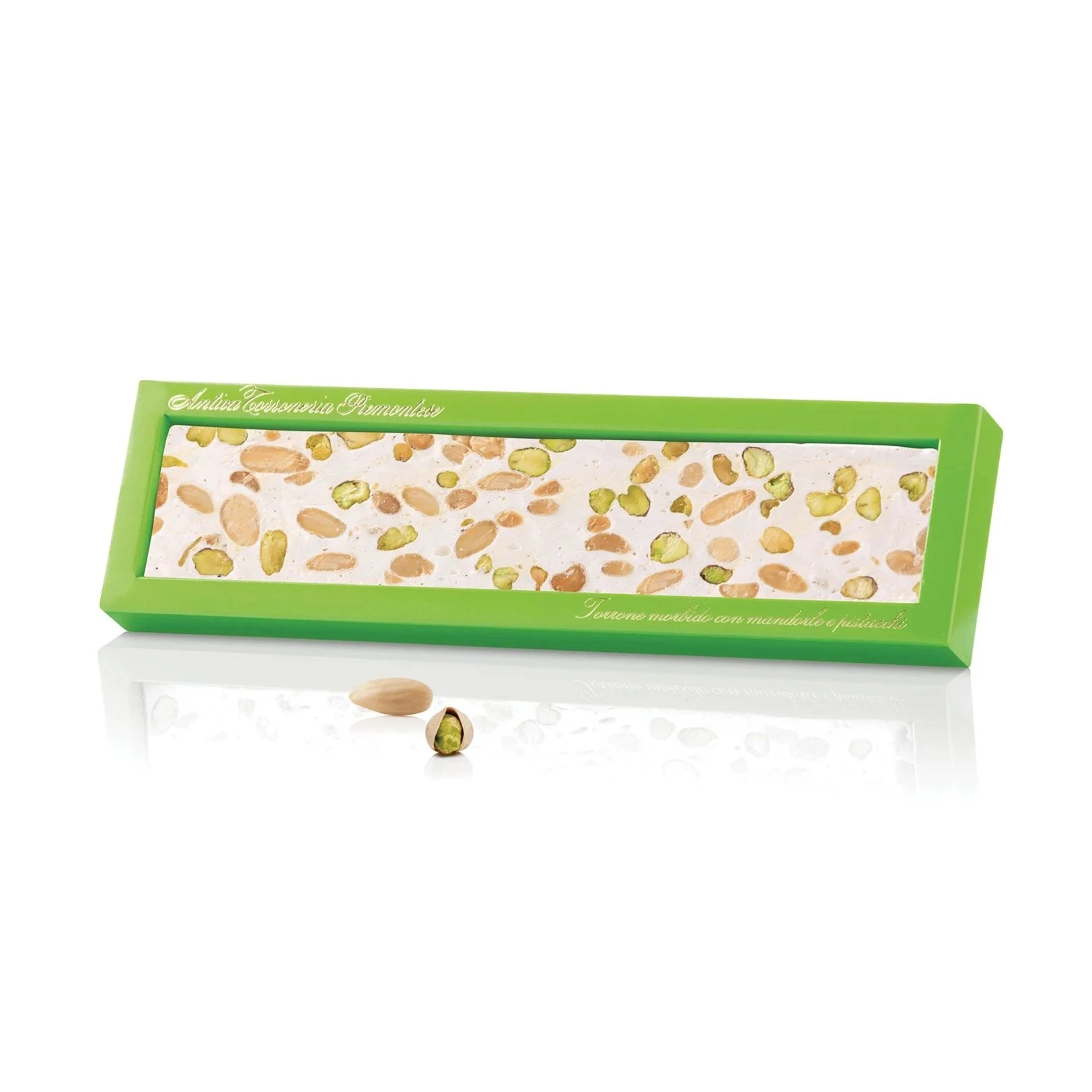 Antica Torroneria Piemontese Soft Torrone,  Pistachio & Almond, 6.3 oz - 180g