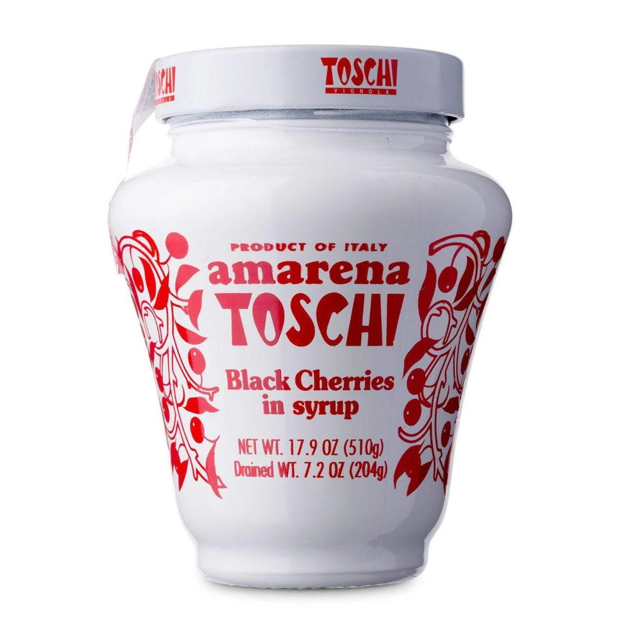 Toschi Amarena Black Cherries in Syrup, 17.9 oz