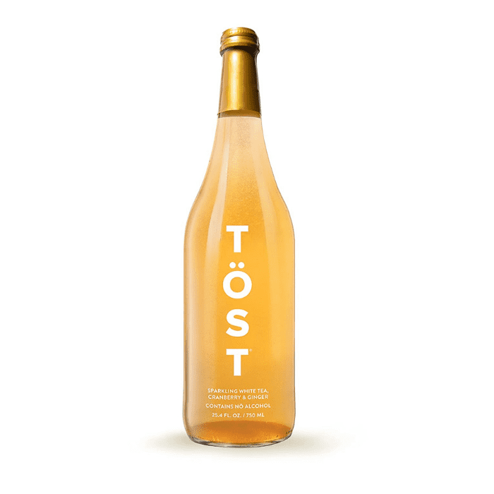 Tost Sparkling Cranberry White Tea Non-Alcoholic Beverage, 25.4 oz