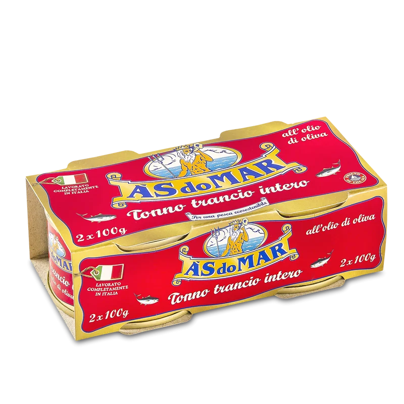 A'S do Mar Solid Light Tuna in Olive Oil, Produced in Italy, 7.05 oz | 2 x 3.52 oz can
