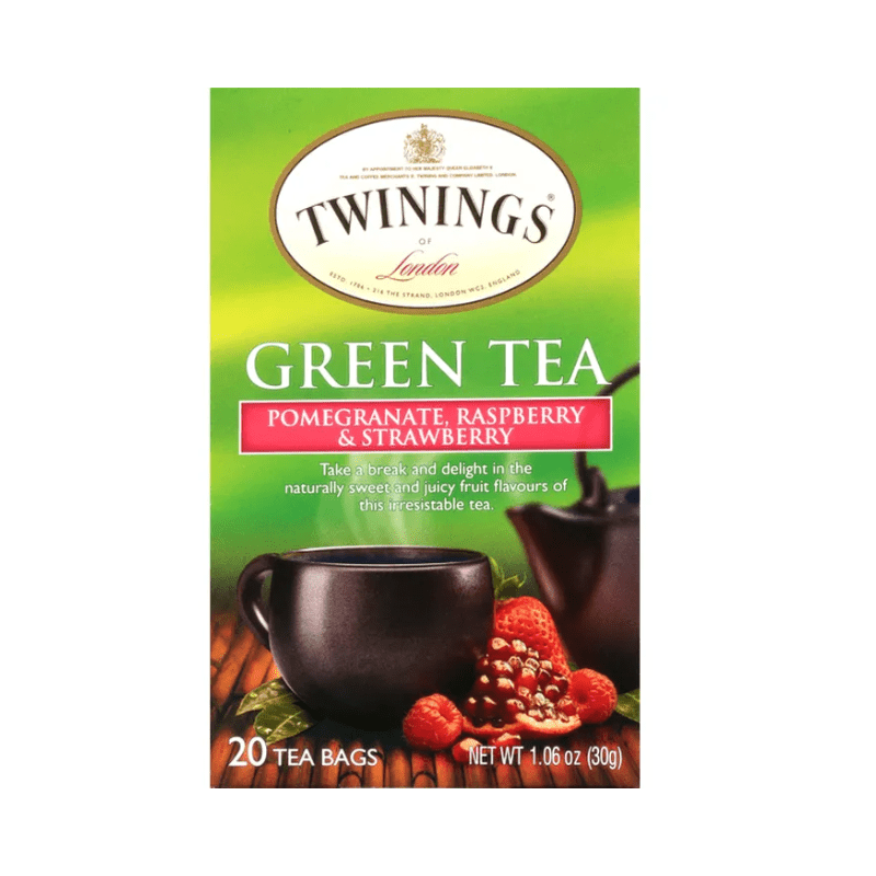 Twinings Green Tea, Pomegranate, Raspberry & Strawberry, 20 Count