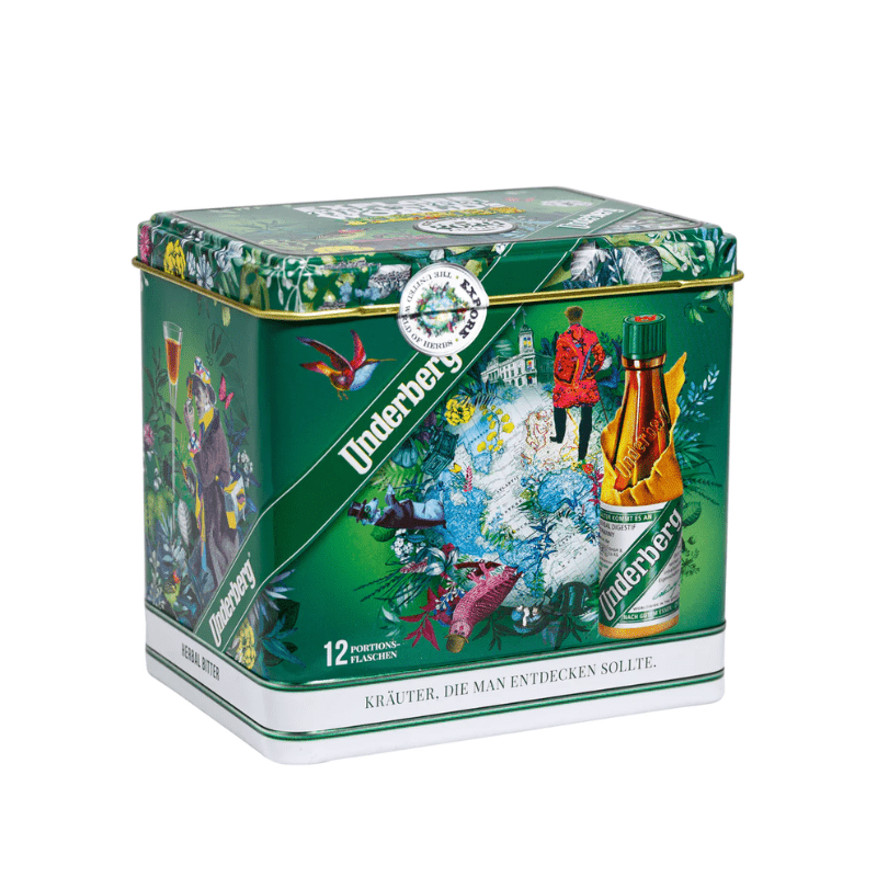 Underberg Collectible Tin, 12 Bottle, 20mL