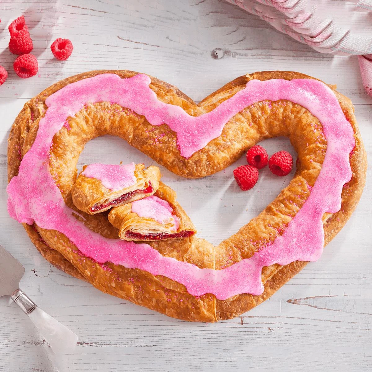 Mother's Day Raspberry Heart Kringle - 2 Pack
