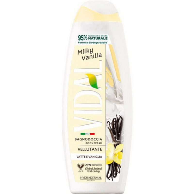 Vidal Milky Vanilla Body Wash, 500 mL