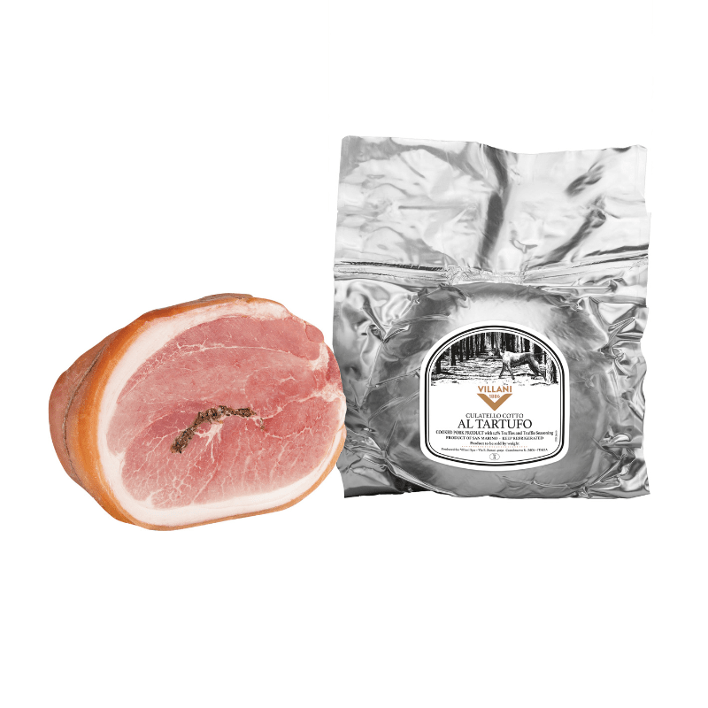 Villani Culatello Cotto Tartufo Halves, 7 Lbs