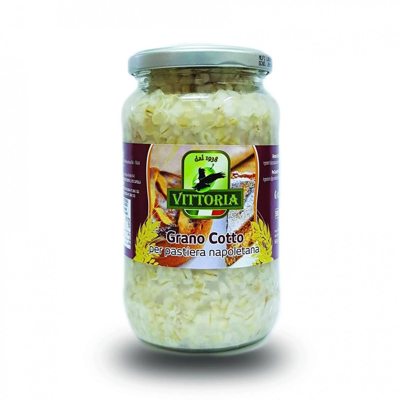Vittoria Grano Cotto Cooked Wheat Grain Pastiera Napoletana, 20.5 oz