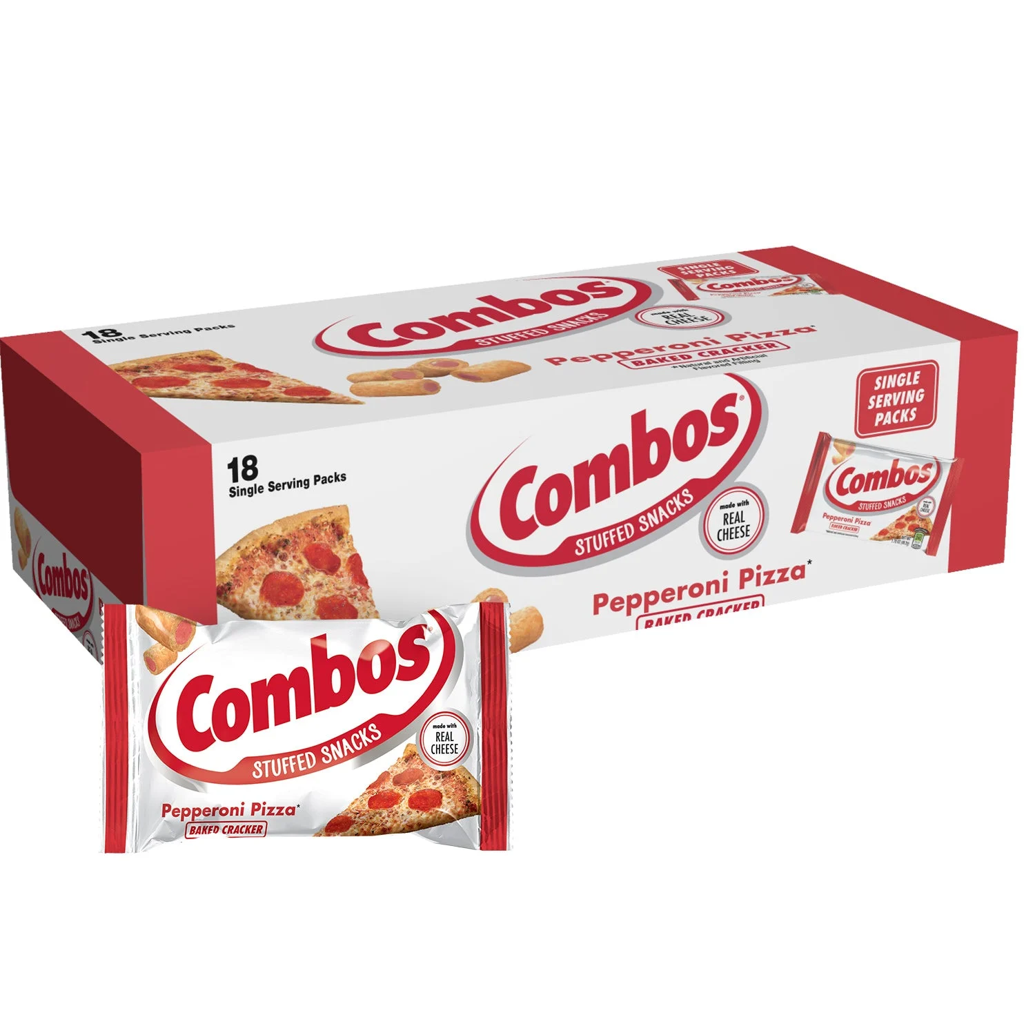 Combos Pepperoni Pizza Cracker Singles 1.7 Ounce Size - 216 Per Case.