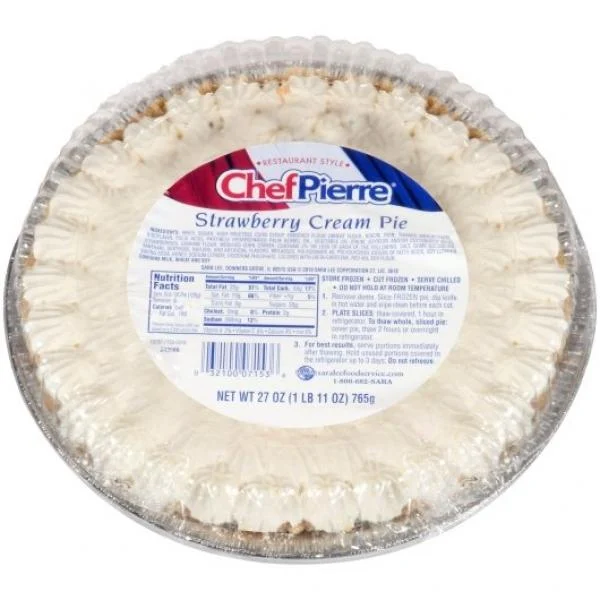 Chef Pierre Pie Strawberry Cream 10 Inch 27 Ounce Size - 6 Per Case.
