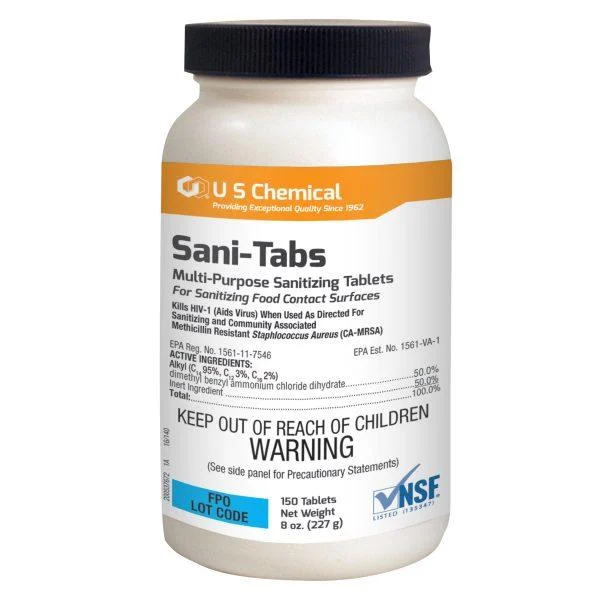 U.S.Chemical Sanitizer Tabs 6 - 150 Pc