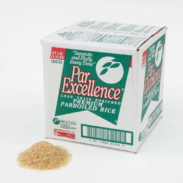 Producers Rice Parexcellence Parboiled Long Grain White Rice Bag 25 Pound Each - 1 Per Case.