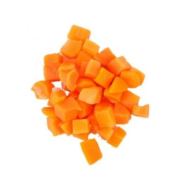 Commodity Carrot Diced Individual Quick Frozen 8 Inch 20 Pound Each - 1 Per Case.