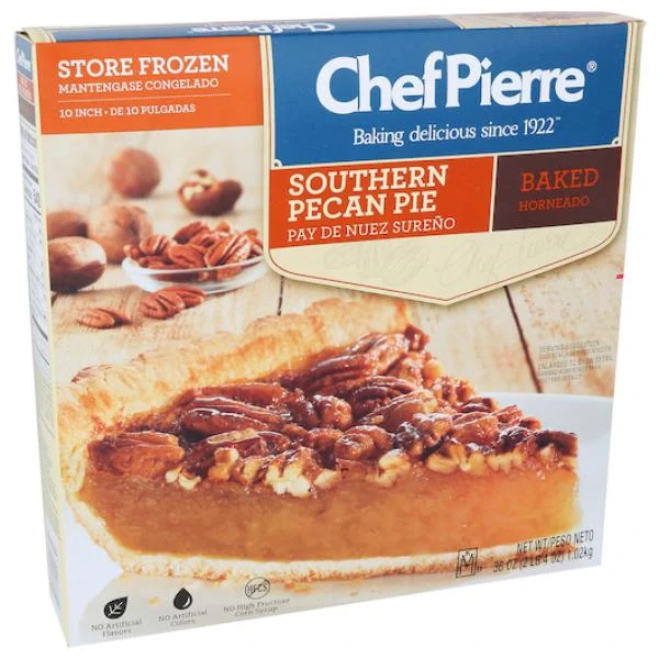Chef Pierre Pie Pecan Pre Baked 10 Inch 2.25 Pound Each - 6 Per Case.