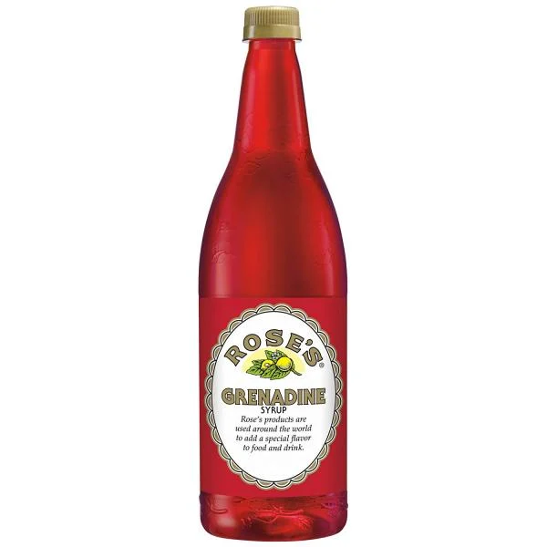Rose's Grenadine Bottle 1 Liter - 12 Per Case.