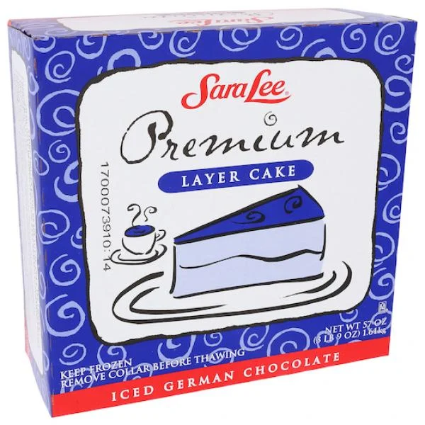 Sara Lee Cake German Chocolate Layered 9 Inch 3.562 Pound Each - 4 Per Case.