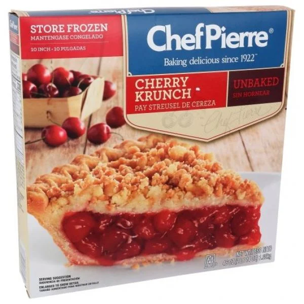 Chef Pierre Pie Cherry Crunch 10 Inch  46 Ounce Size - 6 Per Case.