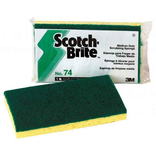 Scotch Brite 6.1 Inch X 3.6 Inch X 0.7 Inch Medium Duty Scrub Sponge, 20 Per Case