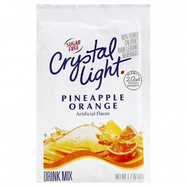 CRYSTAL LIGHT Sugar Free strawberry kiwi Powdered Beverage Mix 1.7 Ounce Pouch 12