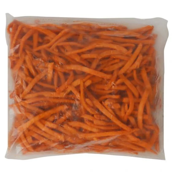8 Inch 4 Inch Trim Fries Frozen French Fried Sweet Potatoes 3 Pound Each - 5 Per Case.