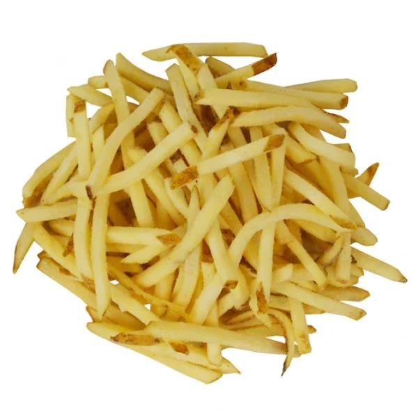 6 Inch Juliennes Skin On Frozen French Fried Potatoes 4 Pound Each - 6 Per Case.