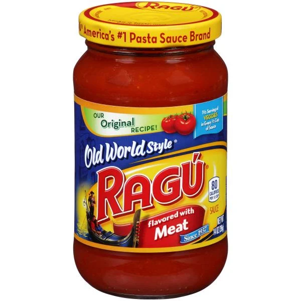 Ragu Sce Flavor Wmeat P 14 Ounce Size - 12 Per Case.