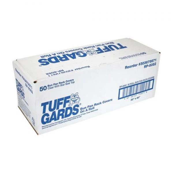 Tuffgards High Density Polyethylene Clear Roll Pack 52 Inch X 80 Inch Bun Rack Cover 1 -50 - 50 Ea