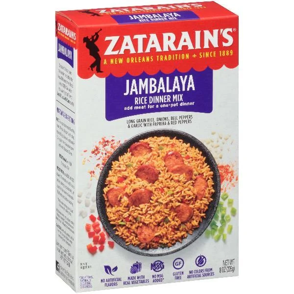 Zatarain's Jambalaya Mix 8 Ounce Size - 12 Per Case.