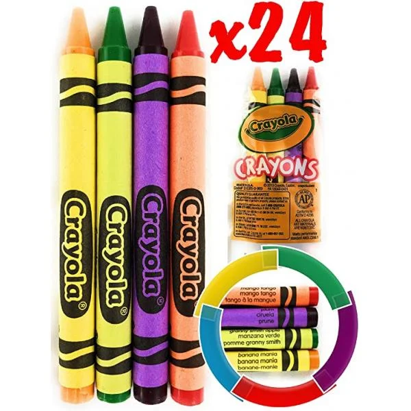 Crayons 4 Ct. Cello Pack Fun Fruits
