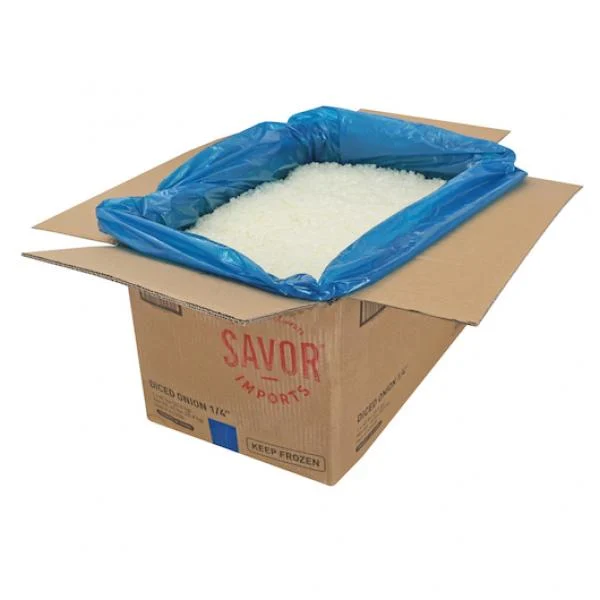 Savor Imports Onion Diced 4 Inch 45 Pound Each - 1 Per Case.