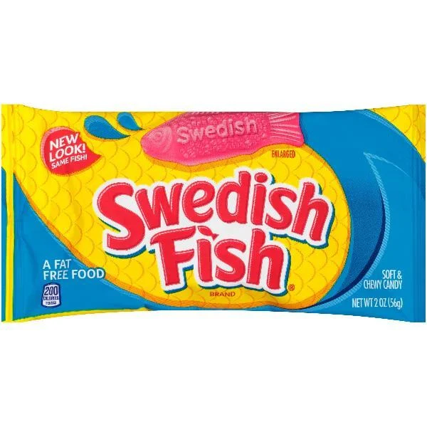 Swedish Fish Soft Candy Berry Fat Free 2 Ounce Size - 288 Per Case.