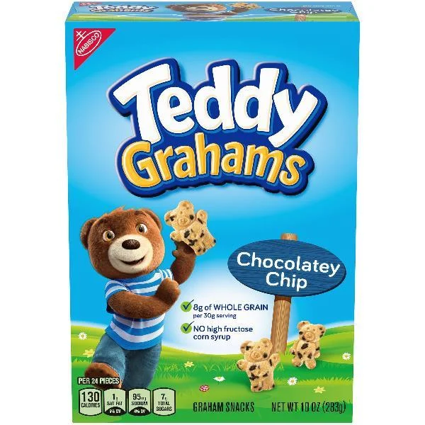 Teddy Grahams Cookies Chocolate Chip 10 Ounce Size - 6 Per Case.