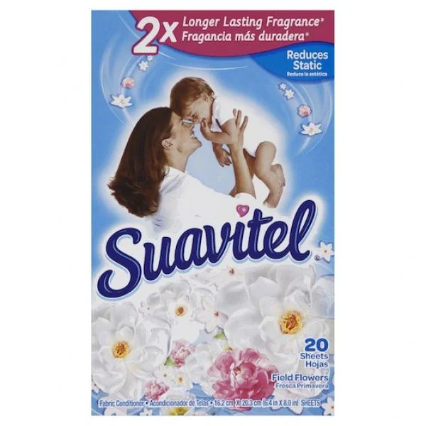 Suavitel Dryer Sheets Field Flower 15 - 20 Ea