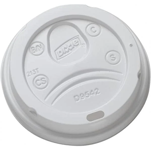 Dixie(R) Dome Plastic Hot Cup Lids Large 10- 20 Ounce Black 10 Packs / 100 Count Per Pack
