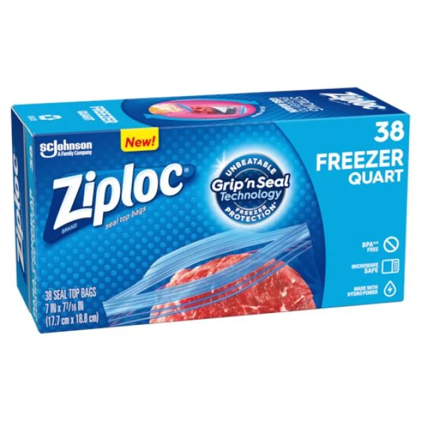 Ziploc Value Pack Quart Freezer Bag 9 - 38 Cnt