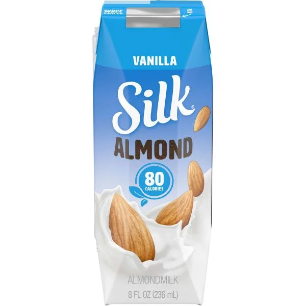 Silk Aseptic Pure Almond Vanilla Box 8 Fluid Ounce - 18 Per Case.