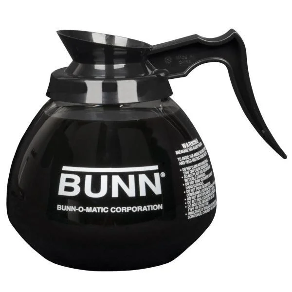 Bunn Black Handle 12 Cup Glass Coffee Decanter, 3 Count