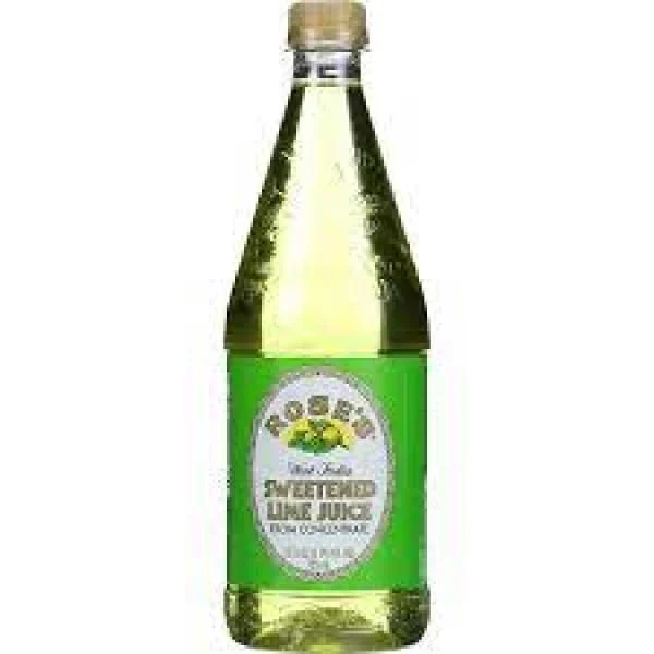Roses Lime Juice Pet 25 Fluid Ounce - 12 Per Case.