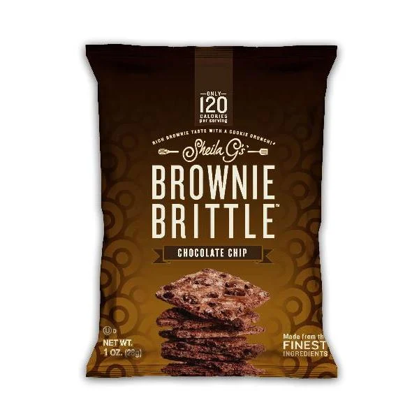 Sheila G's Chocolate Chip Brownie Brittle 1 Ounce Size - 72 Per Case.