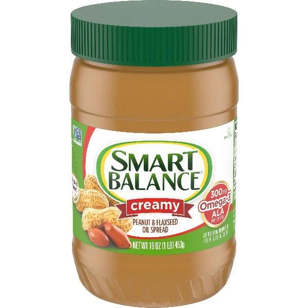 Smart Balance Rich Roast Creamy Peanut Butter 16 Ounce Size - 12 Per Case.